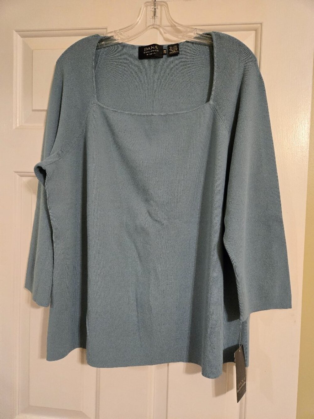 Dana Buchman black label square neck smoke sweater